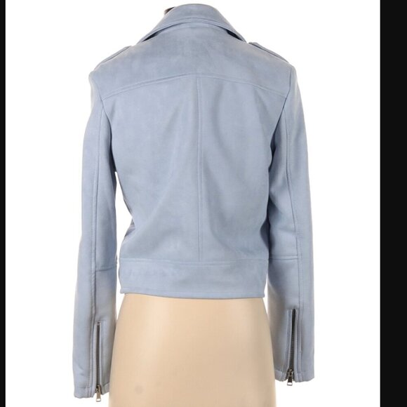 PHILOSOPHY faux suede jacket large blue - Picture 3 of 12